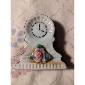 Vintage Miniature Rose Clock Occupied Japan